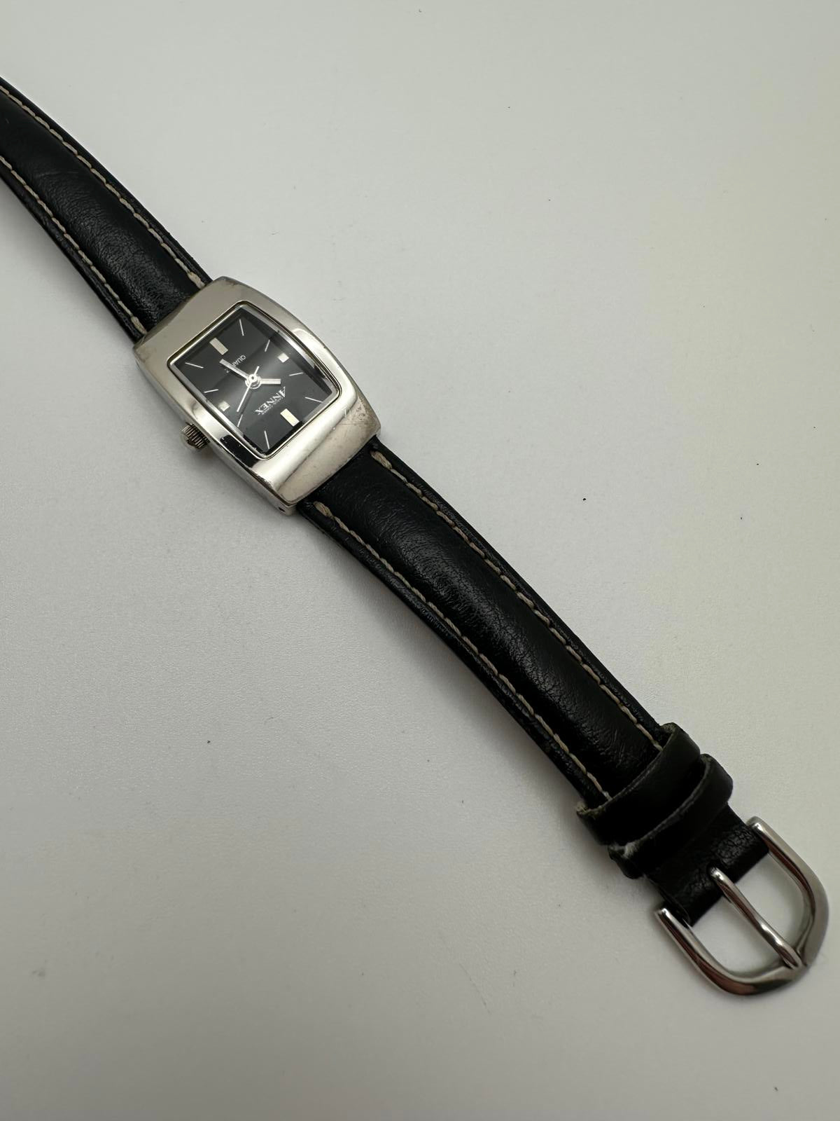Vintage Annex Women’s Watch – Black Dial, Rectangle Case, Fresh Battery, Japan