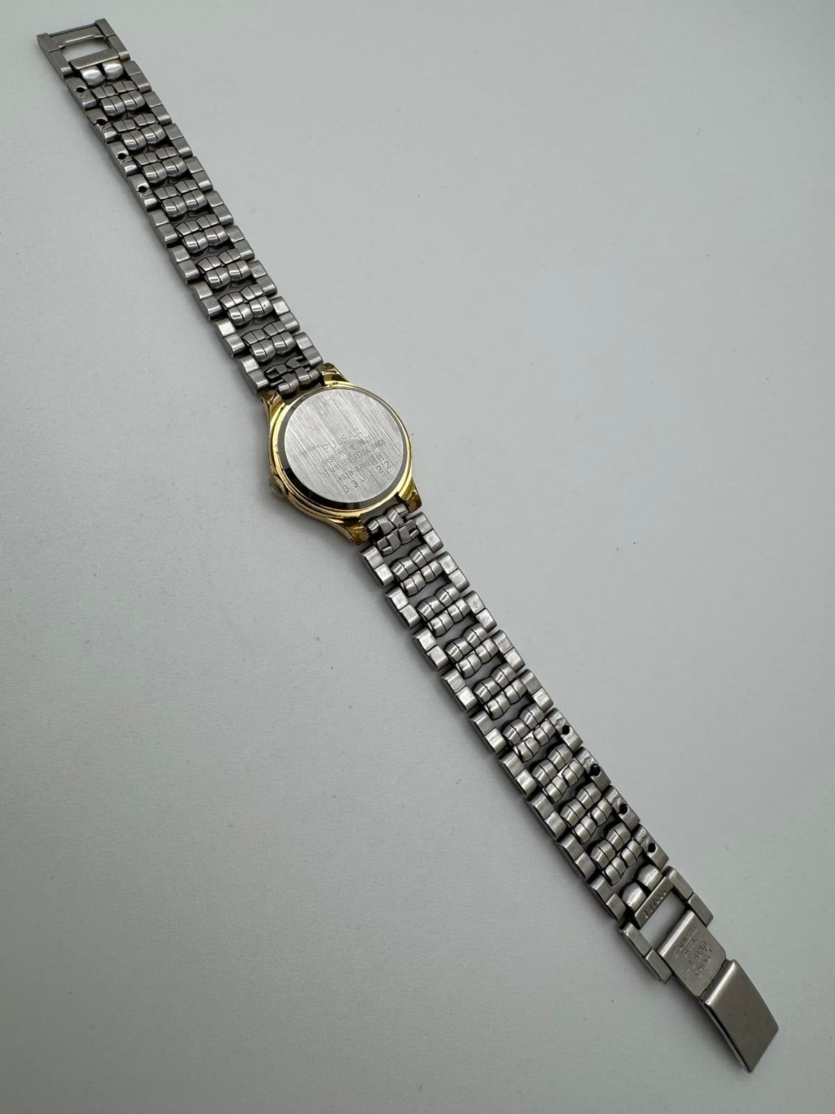 Vintage Pulsar Quartz Watch Gold Two Tone 22mm Japan Movement New Battery