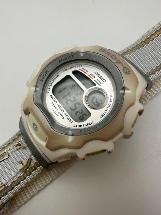 2000s Casio Baby-G 42mm Digital Watch, Shock Resistant, Y2K Style, Fresh Battery