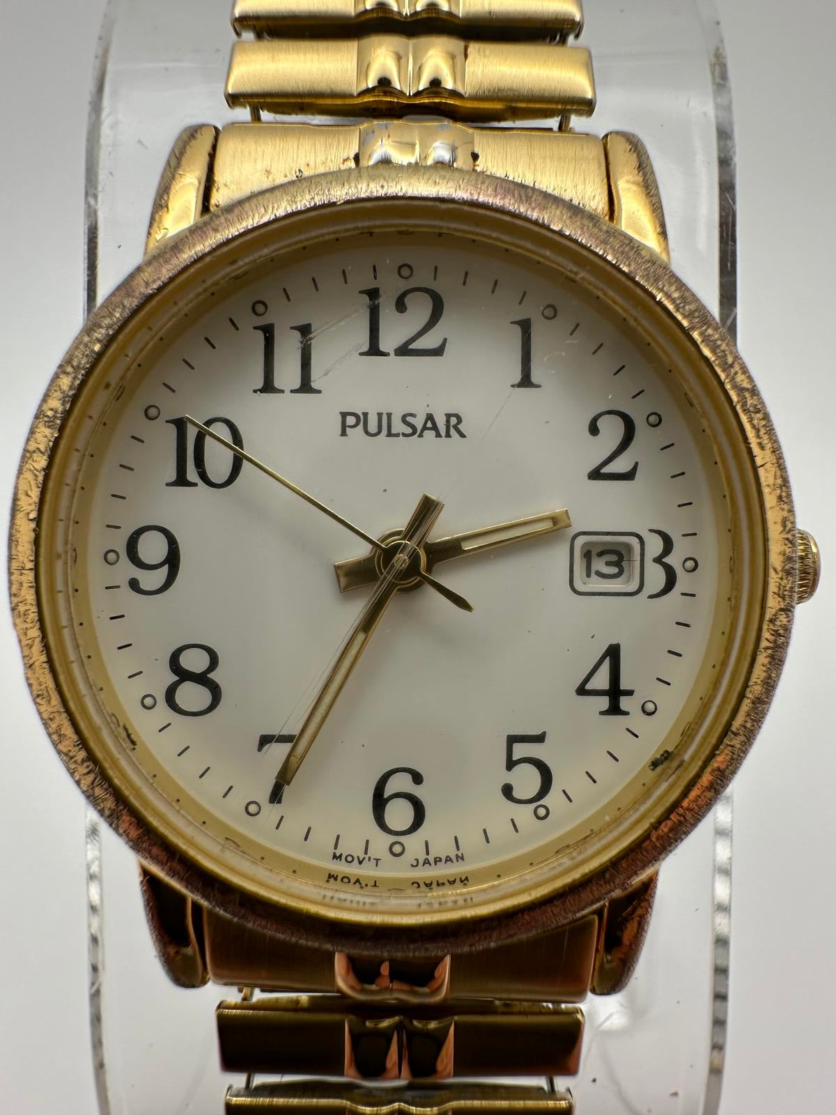Pulsar Gold Women’s Watch 25mm Fresh Battery Date Window Japan Movement