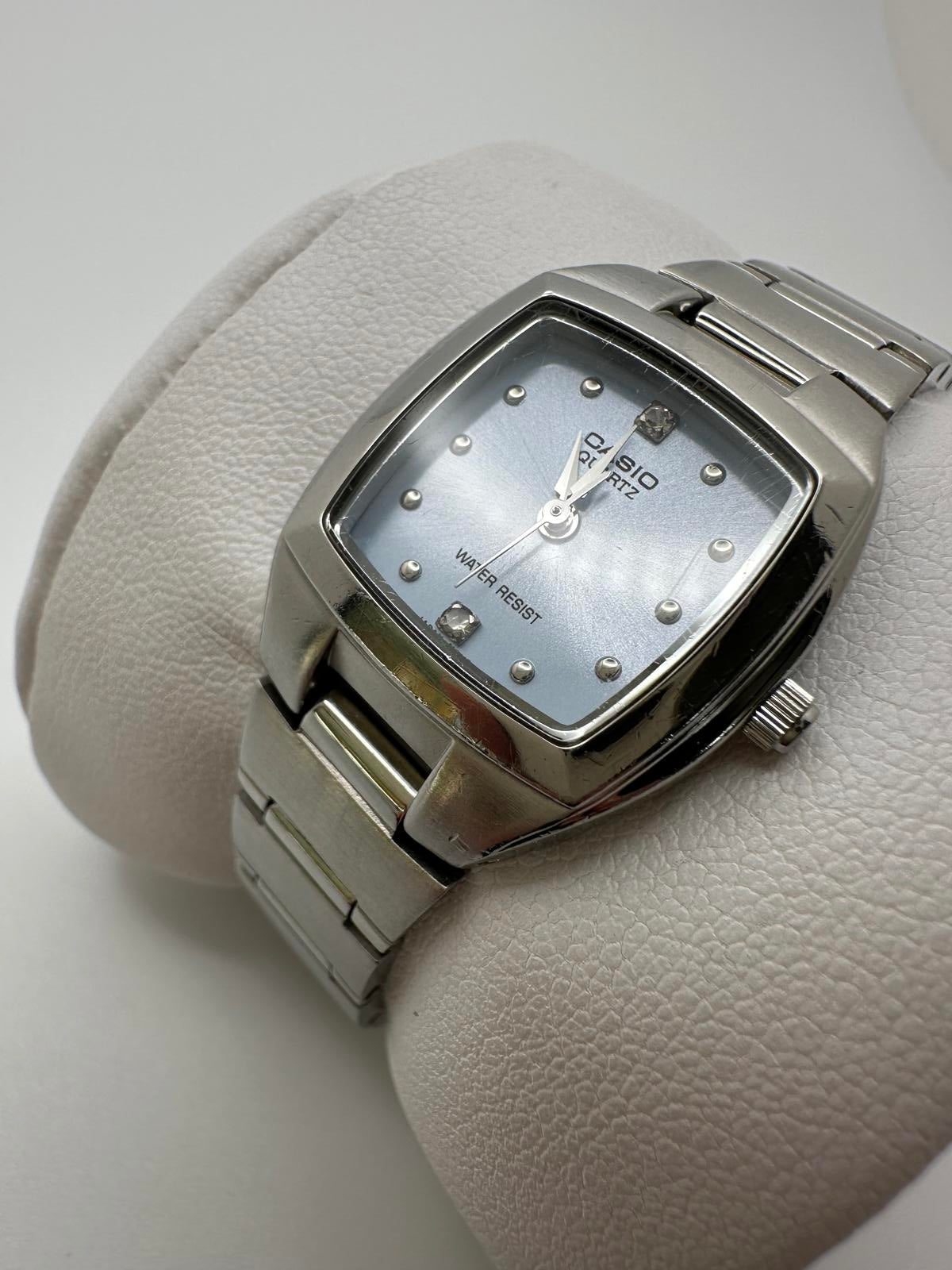 Casio Women’s Quartz Watch 23mm Blue Dial Stainless Steel Japan Movement