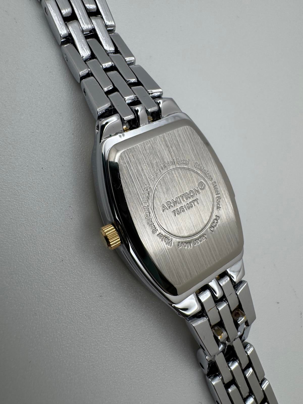 Armitron Women’s Diamond Accent Watch – 20mm Two-Tone Silver Gold Dress Quartz