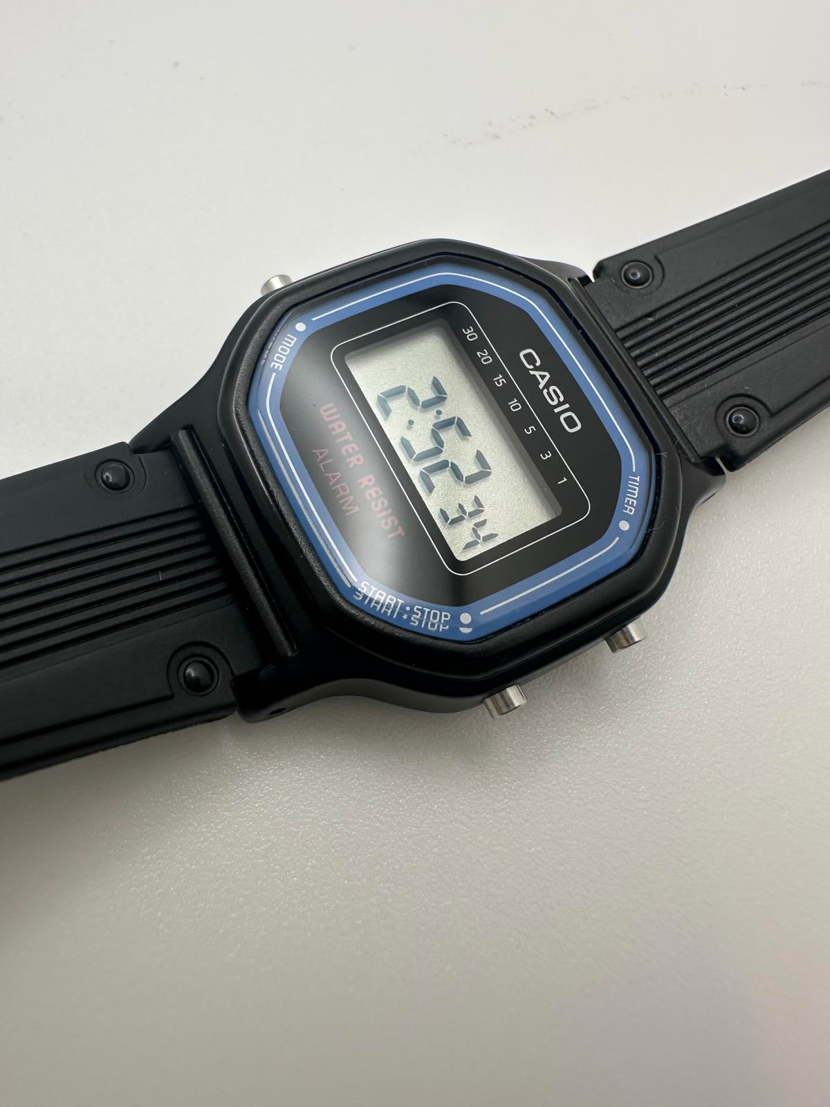 Casio LA-11W Women’s Digital Watch – 25mm Black Resin, Fresh Battery
