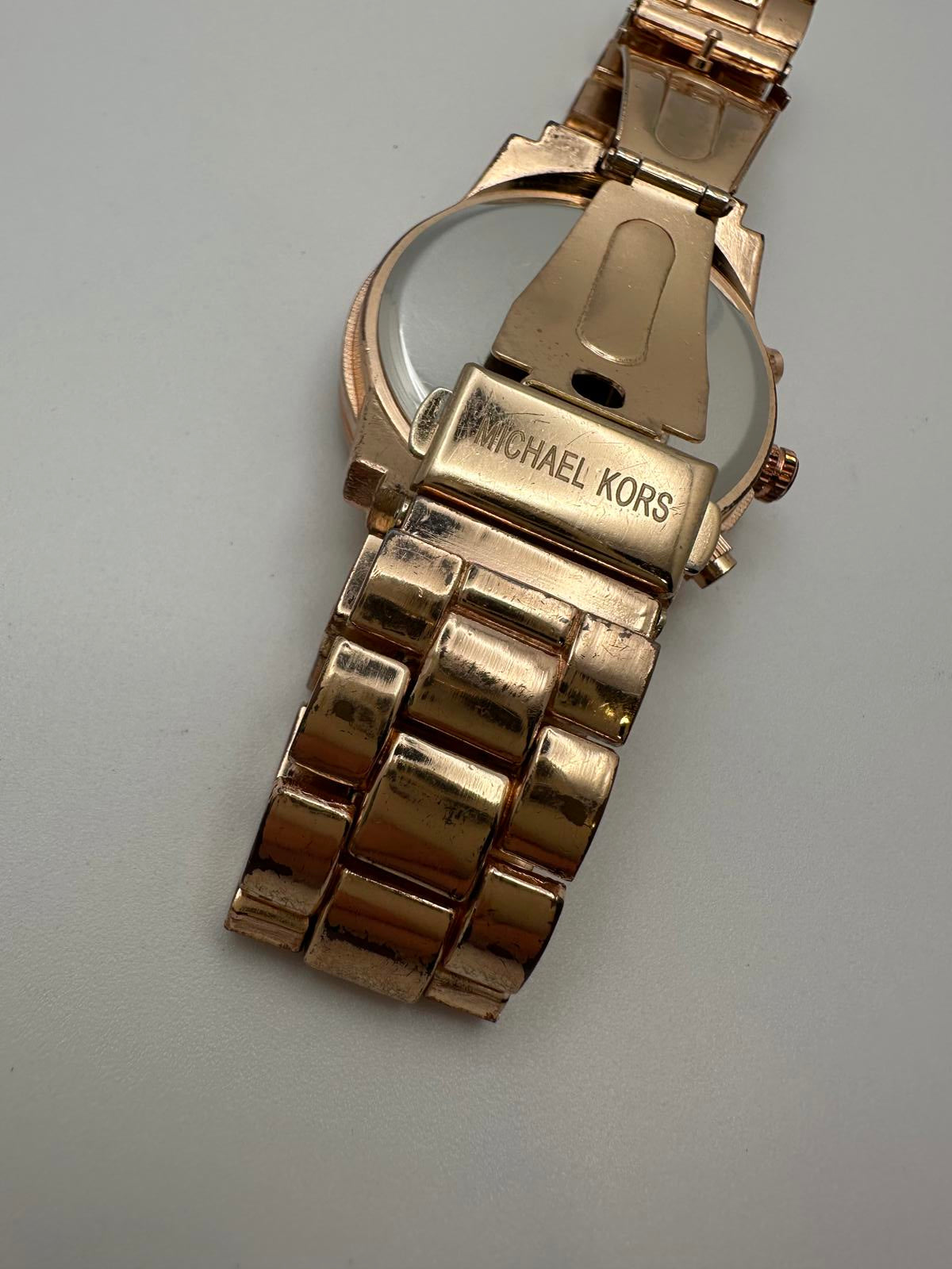 Michael Kors Rose Gold Chronograph-Style Watch – 37.5mm, Quartz, Fresh Battery