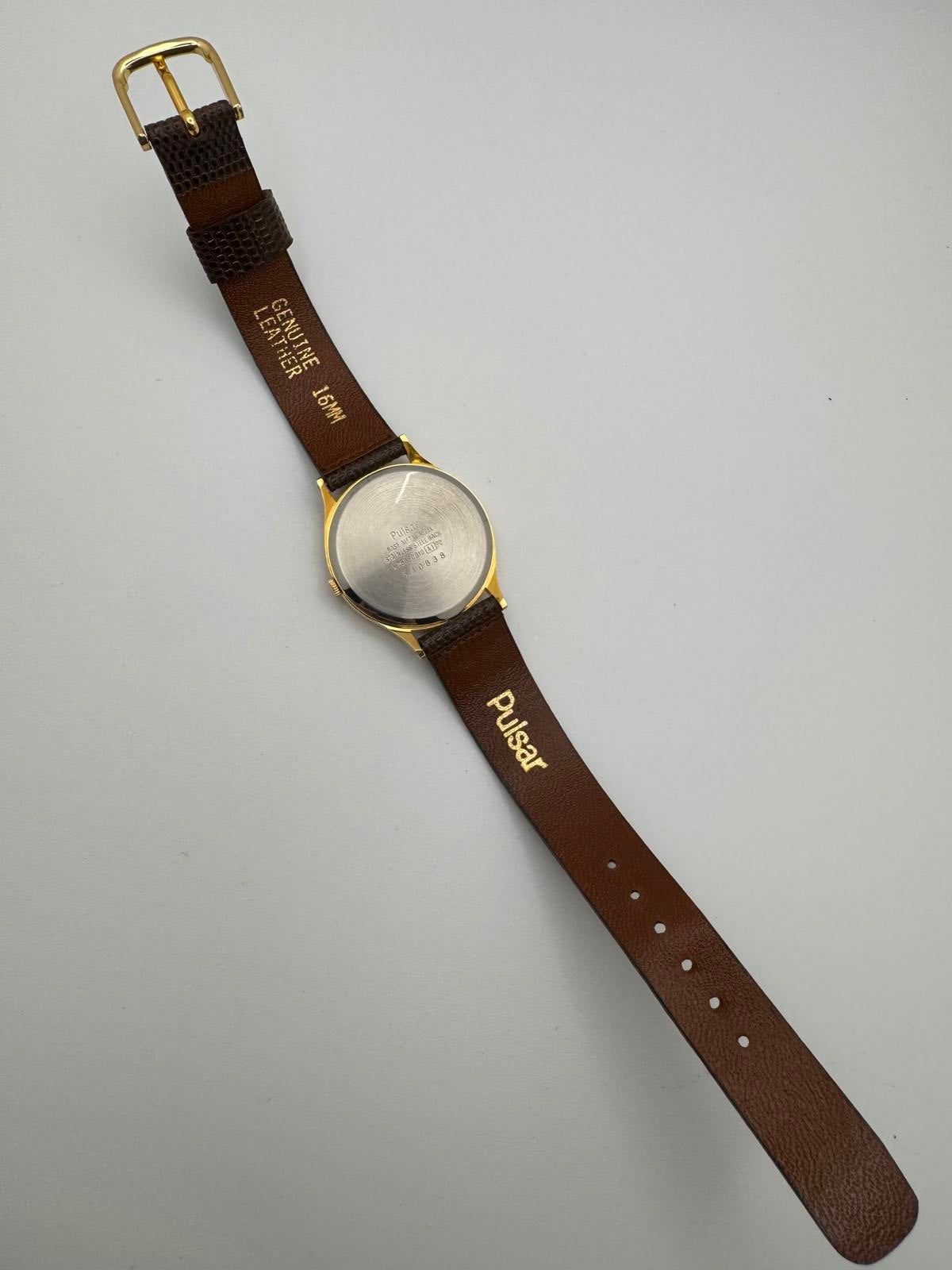 Rare 1980s Pulsar Popsicle Promo Watch Gold Case 30mm Vintage Seiko Japan