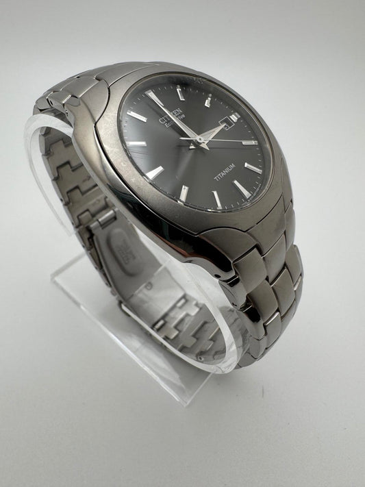 Citizen Eco-Drive Titanium Watch – Men’s 2000s Solar Black Dial 38mm