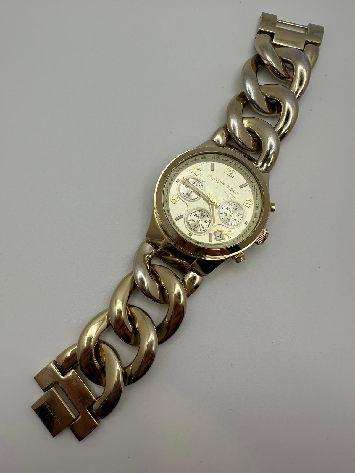 Michael Kors MK3131 Camille Chronograph Gold Tone 38mm Women’s Oversized Watch