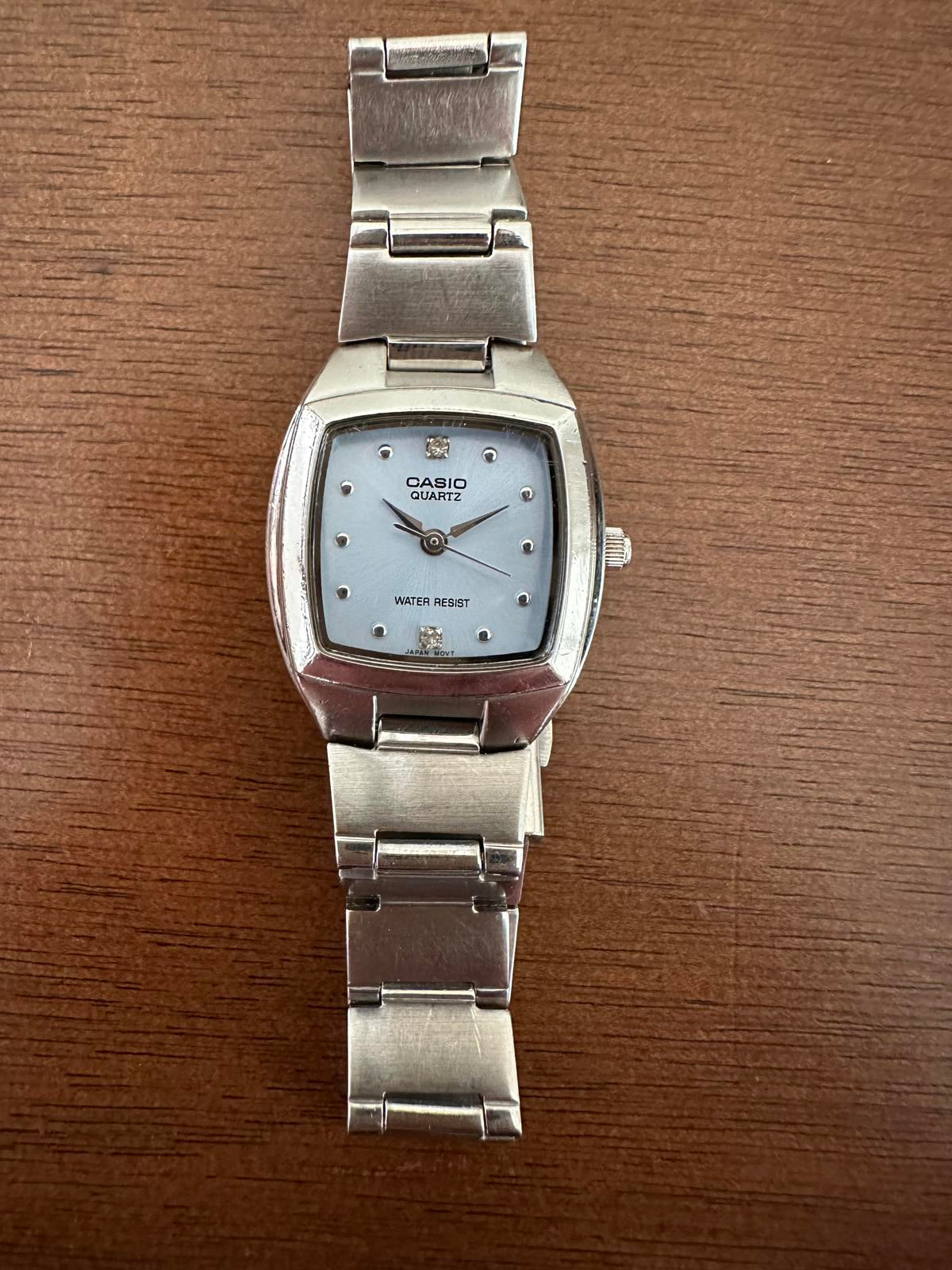 Casio Women’s Quartz Watch 23mm Blue Dial Stainless Steel Japan Movement