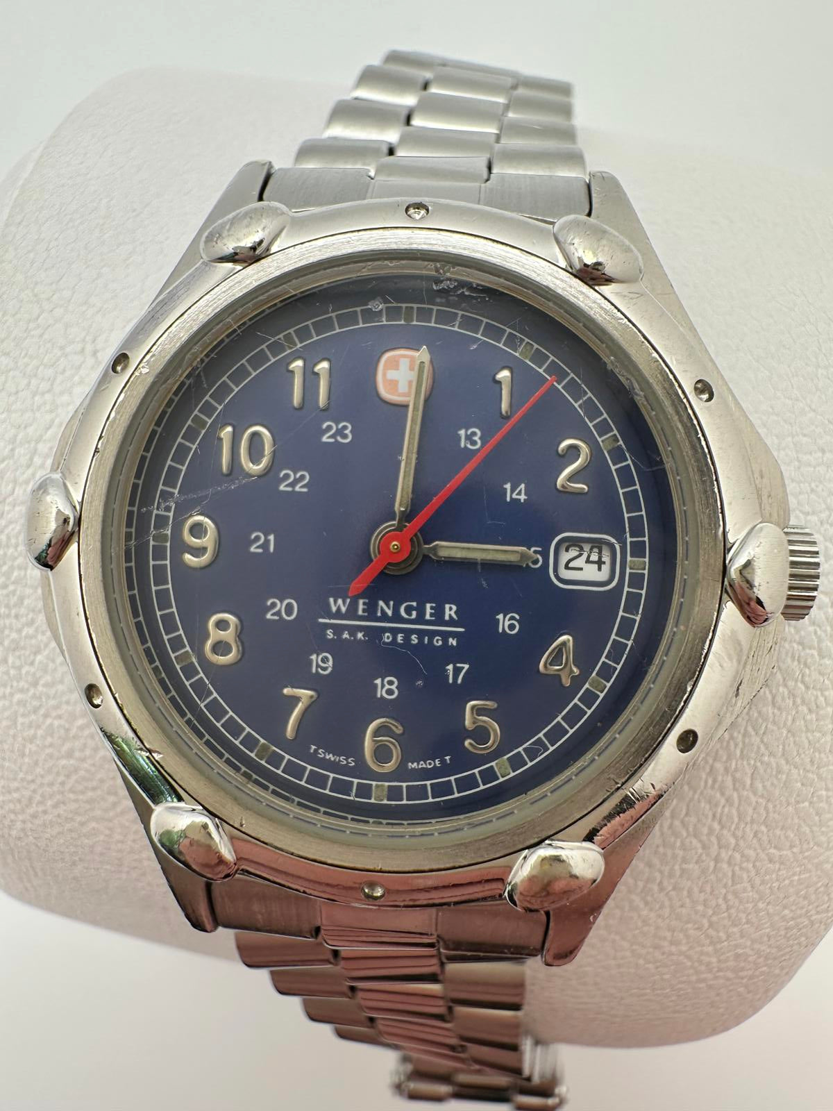 Wenger S.A.K. Design Women’s Watch – 29.3mm Blue Dial, Swiss Made, New Battery