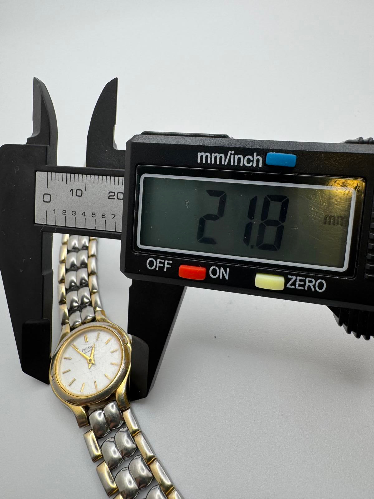 Vintage Pulsar Quartz Watch Gold Two Tone 22mm Japan Movement New Battery