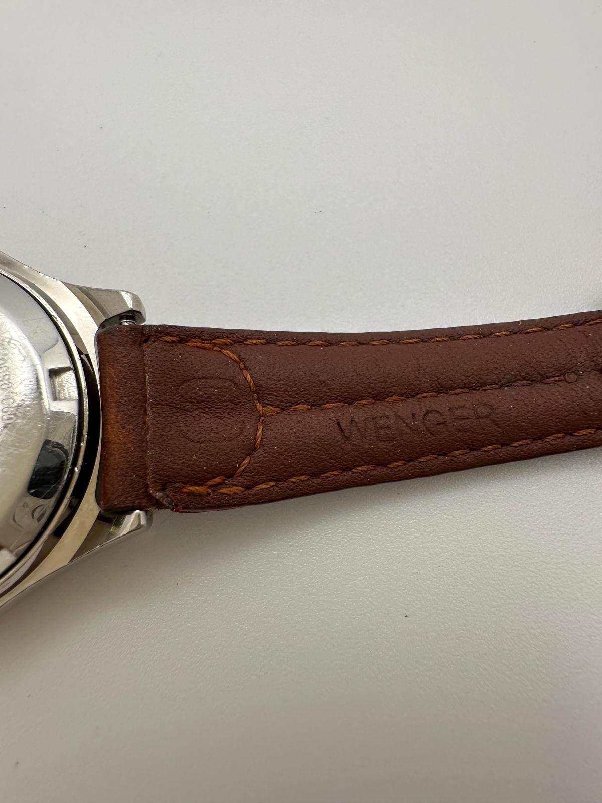 Vintage Wenger Swiss Military 30mm Women’s Field Watch Swiss Made Date Leather