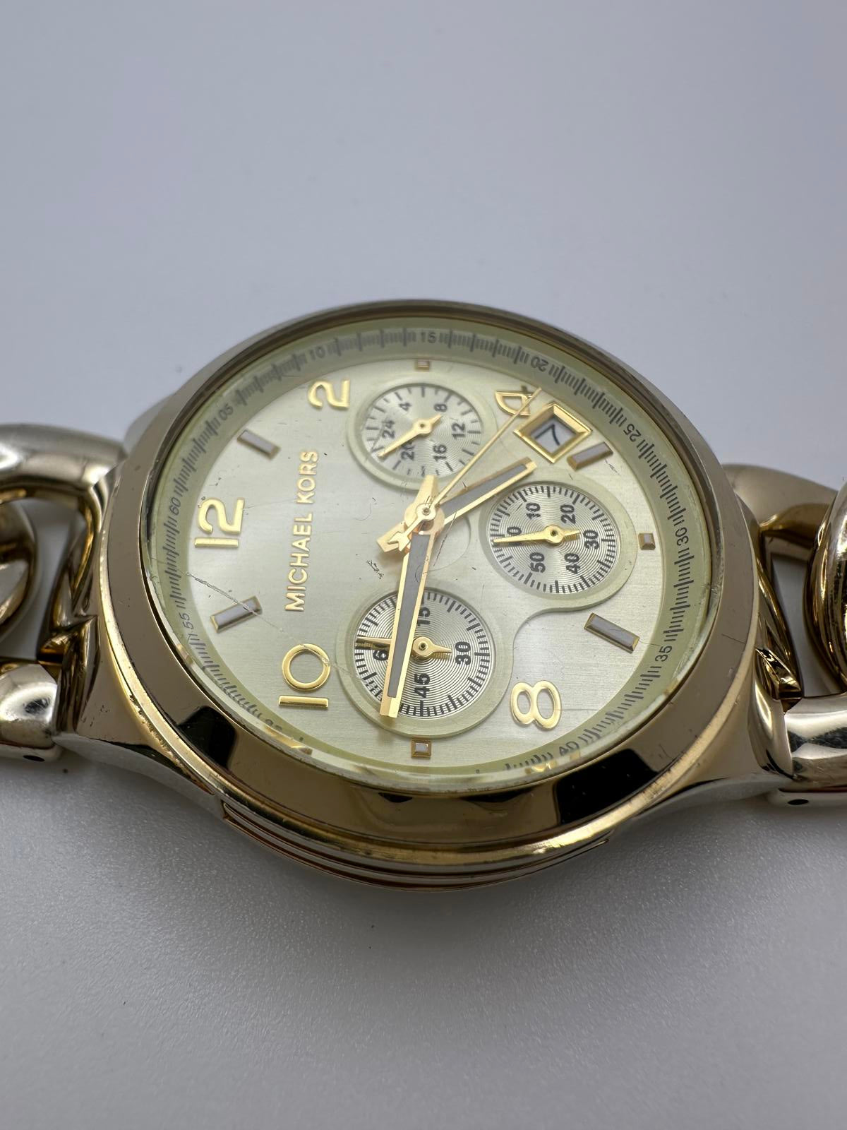 Michael Kors MK3131 Camille Chronograph Gold Tone 38mm Women’s Oversized Watch